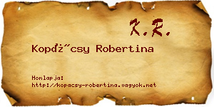 Kopácsy Robertina névjegykártya